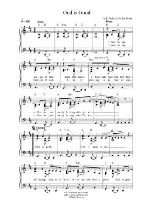 "God Is Good" Sheet Music - 1 Arrangement Available Instantly - Musicnotes