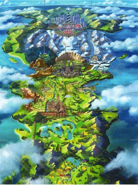 "Galar Map" Poster for Sale by Biochao | Redbubble