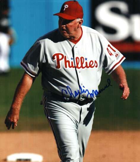 AUTOGRAPHED photo CHARLIE MANUEL Phillies - Main Line Autographs