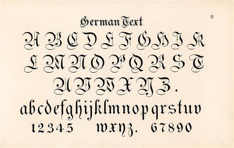 German style calligraphy fonts from Draughtsman's | Free Photo - rawpixel