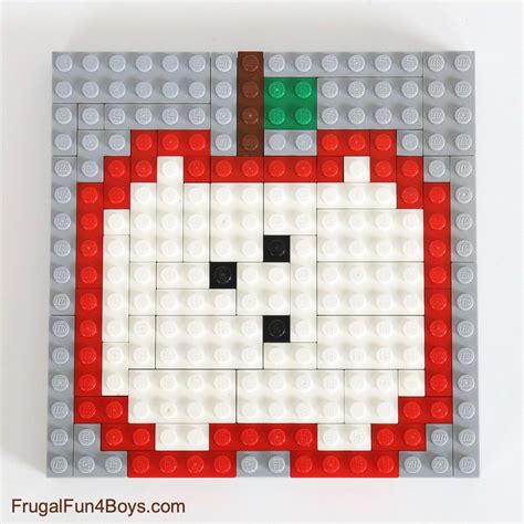 Fall LEGO Mosaic Ideas with Printable Building Cards - Frugal Fun For ...