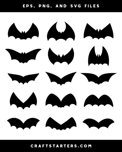 Simple Bat Silhouette Clip Art