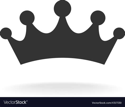 Crown of earl black isolated silhouette Royalty Free Vector