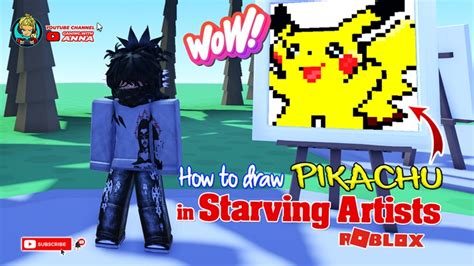 How to draw PIKACHU in Starving Artists Roblox (Step by Step) - Ko-fi ️ ...