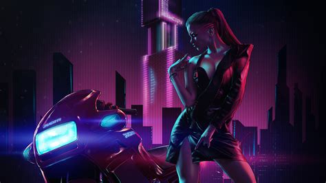 1366x768 Cyberpunk Girl With Ducati 4k Laptop HD ,HD 4k Wallpapers ...