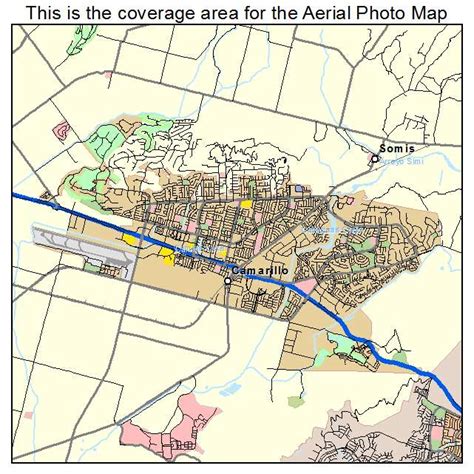 Aerial Photography Map of Camarillo, CA California