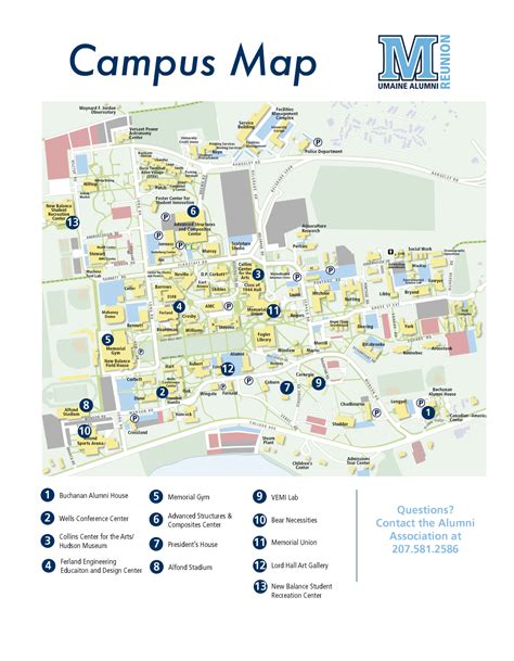 Reunion Campus Map | UMaine Alumni Association