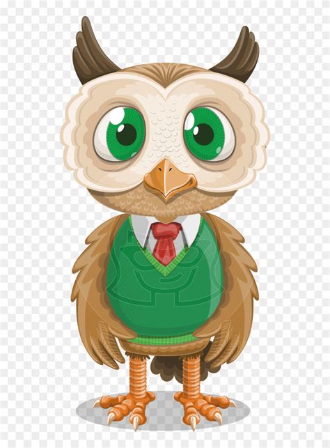 Owl Teacher Cartoon Vector Character Aka Professor - Cartoon, HD Png ...