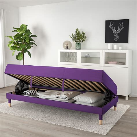 FLOTTEBO Vissle purple, Sofa-bed, 90 cm - IKEA