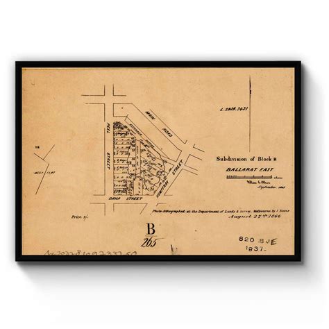 Ballarat, Victoria Australia Vintage Map #30 (1866) – Vintage Maps