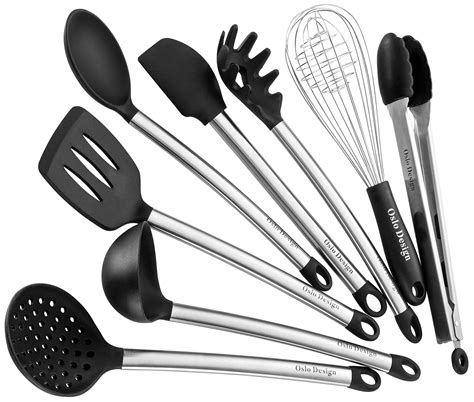 Kitchen Utensils - 8 Piece Cooking Utensil Set -Made Of Nonstick ...