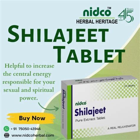 Shilajeet Pure Extract Tablet - Nidco Herbal