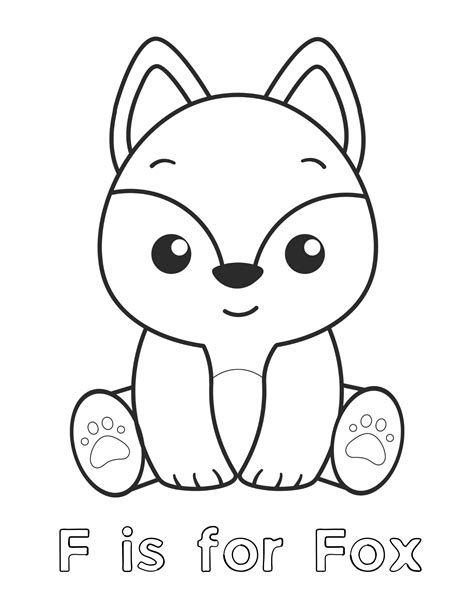 Free Cute Fox Coloring Pages for Kids and Adults