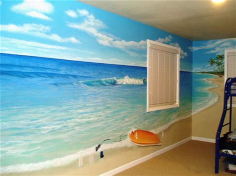 beach theme bedroom | ... paint a mural | Beach themed bedroom, Beach ...