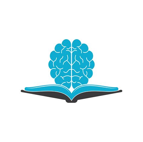 Book brain logo design. Educational and institutional logo design. Book ...