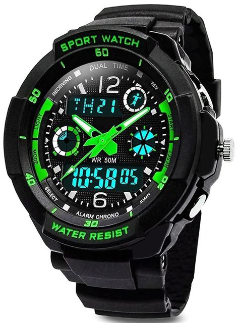 Durable, Waterproof Boys Digital Watch with Alarm/Timer/LED Light ...