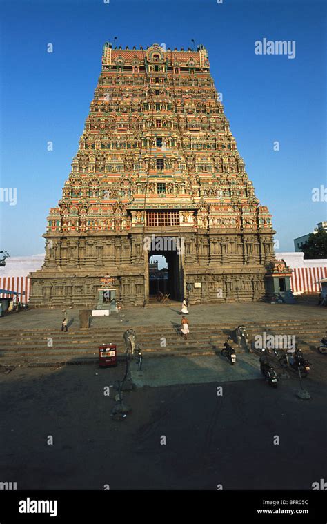 Kasi Viswanathar temple ; Rajagopuram in Tenkasi ; Tamil Nadu ; India ...