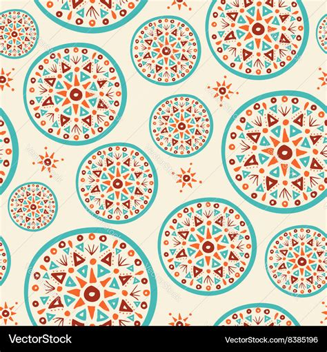 Boho pattern with handmade indian art design Vector Image