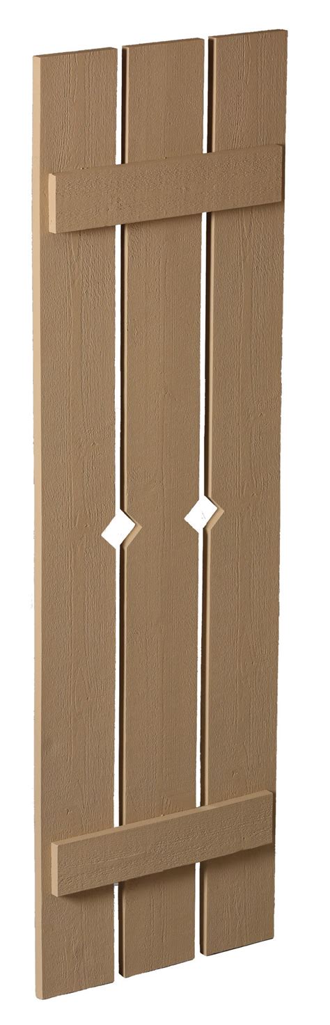 Fypon | 18" Plank Shutter - 3 Board , Diamond