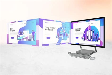 20+ Desktop Computer Mockup Templates | Design Shack