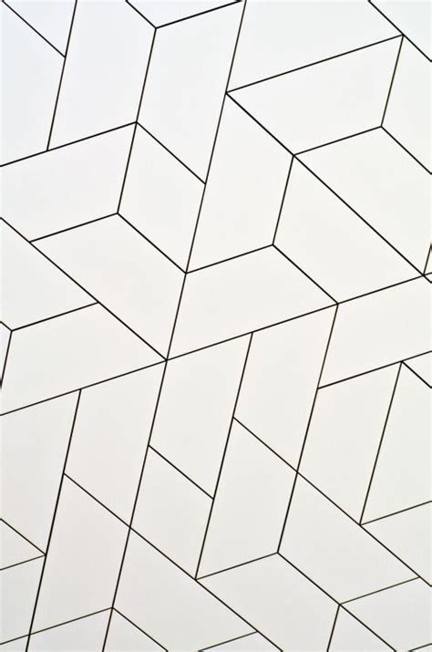 Geometric white tile pattern (grey grout) using diamond / rhombus and ...