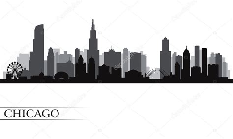 Chicago city skyline detailed silhouette Stock Vector Image by ©ray_of ...