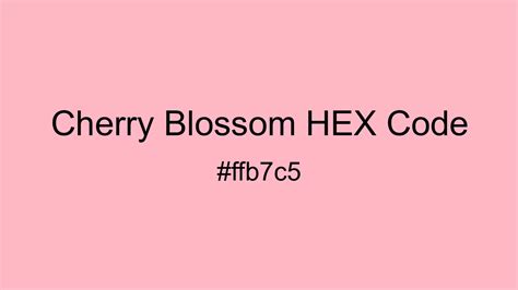 Cherry Blossom Color, Hex and RGB values | CSSColors.com