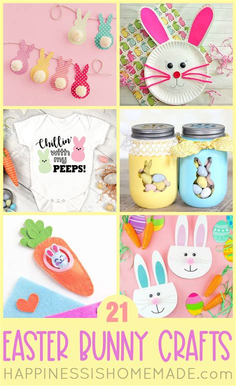 20+ Easy Easter Bunny Crafts - Happiness is Homemade