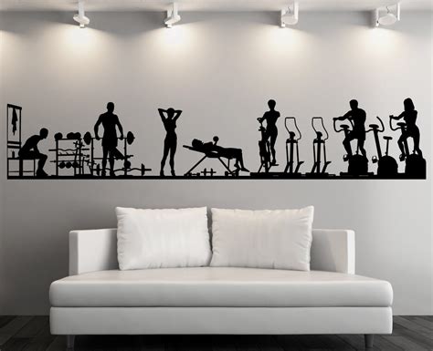 Large Vinyl Decal Wall Sticker Fitness Gym Sport Athletic Interior Dec ...