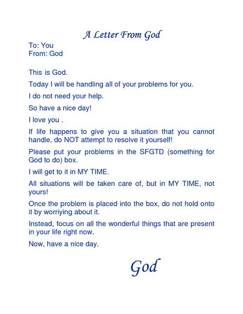 My letter from God | Gratitude journal prompts, Letter to my daughter ...