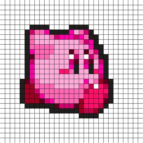 Kirby_running by HoshiNoKaabi on Kandi Patterns | Perler bead art ...