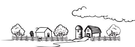 Coloring Book Farm Landscape clip art (107787) Free SVG Download / 4 Vector