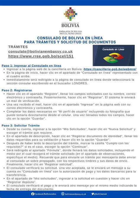 CONSULADO DE BOLIVIA EN LÍNEA - Embajada de Bolivia en Londres