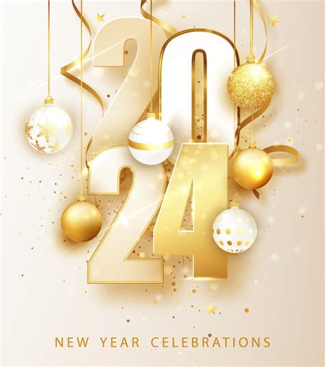 Free Vector | Happy new year 2024 Holiday vector illustration of ...