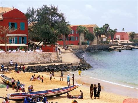 'Boats and Beachgoers on the Beaches of Dakar, Senegal' Photographic ...