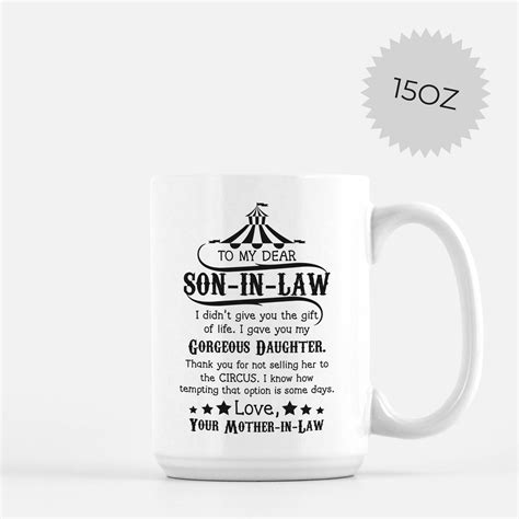 Son-in-law Mug Son in Law Gifts Funny Gift From Mother in - Etsy