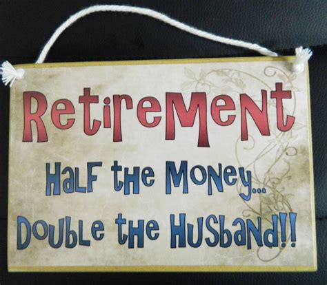 Country Printed Quality Wooden Sign and Hanger RETIREMENT HUSBAND Funny ...