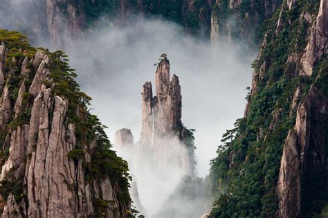 From a distance it sure looks like it! Actually the Huangshan Mountains ...