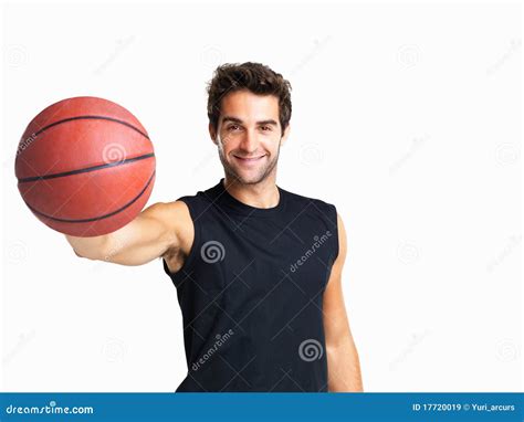 Player Palming a Basketball Stock Image - Image of fitness, caucasian ...