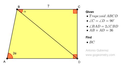 Geometry Problem 1513: Solving the base in a Right Trapezoid with ...