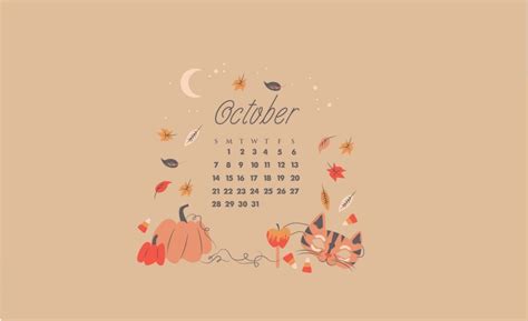 October 2018 Calendar Wallpapers | Calendar wallpaper, Halloween ...