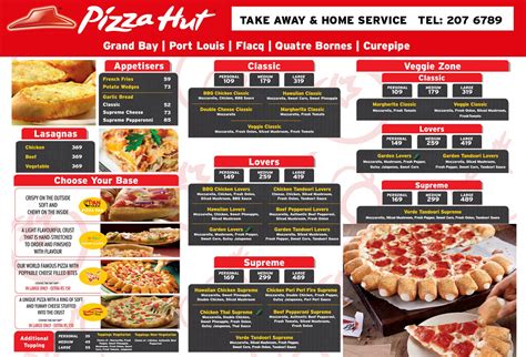 Pizza Hut Menu Printable