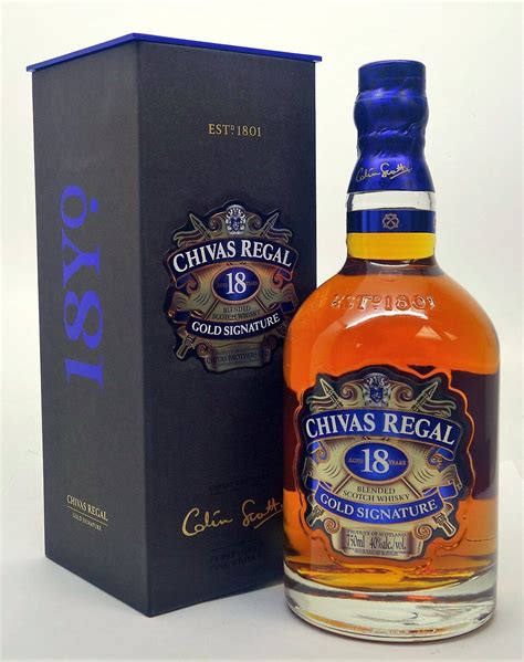 Chivas Regal 18 Years - Blended Scotch Whisky, Gold Signature - Old ...