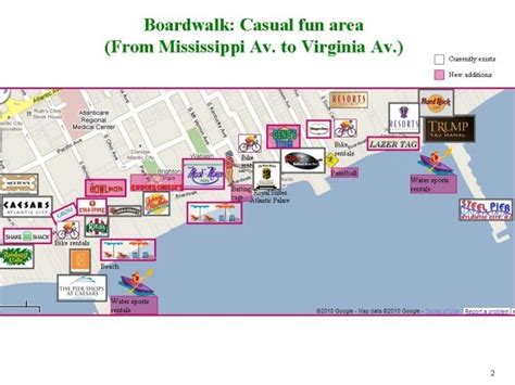 Map Of Atlantic City Boardwalk - Vector U S Map