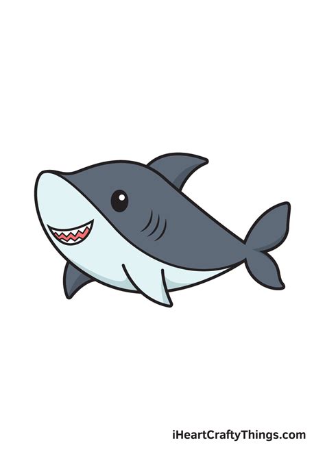 Shark Drawing — How To Draw A Shark Step By Step