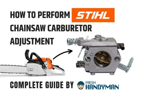 Stihl carburetor adjustment. Chainsaw: 4 Easy Steps