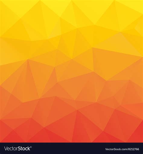 Red orange yellow gradient abstract polygon Vector Image