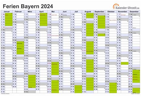 Kalender Uhrzeit 2024 Bayern - Jessi Lucille