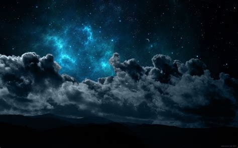 Night Sky with Clouds Wallpapers - Top Free Night Sky with Clouds ...