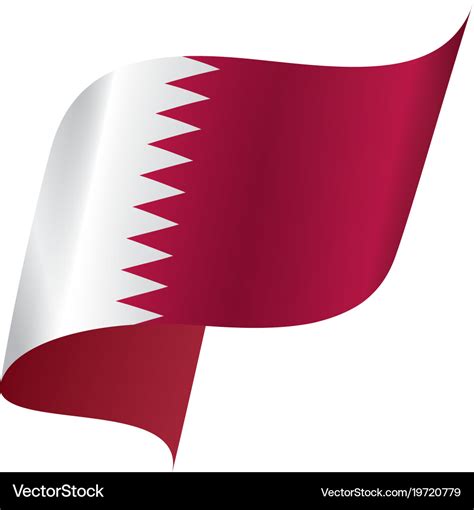 Qatar flag Royalty Free Vector Image - VectorStock